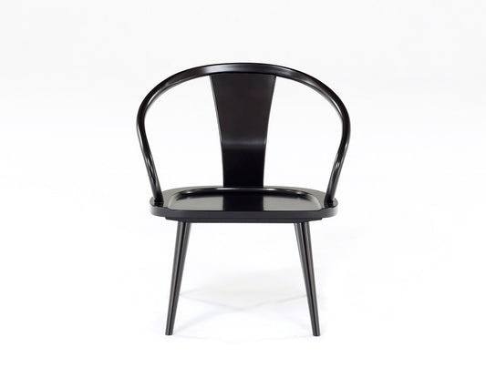 Isamu Kenmochi's modernized Ming-style dining chair with curved bentwood design, awarded the 1964 Good Design Award
