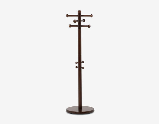 Compact beech wood clothes stand designed by Isamu Kenmochi