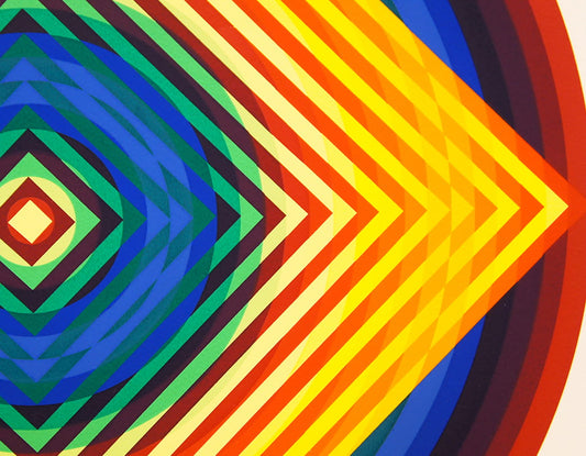 AY-O / Silk screen / Maru no naka no shikaku - Square in a Circle Ⅲ