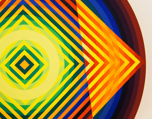 AY-O / Silk screen / Maru no naka no sanshikaku - Triangle and Square in a Circle