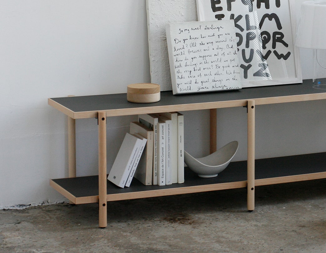 Kenji Ito / LOG / 2 Tier Beech Wood Shelf