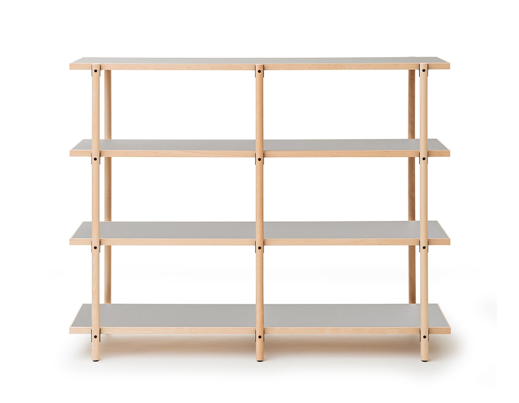 Kenji Ito / LOG / Wide 4 Tier Beech Wood Shelf