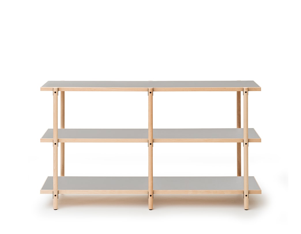 Kenji Ito / LOG / Wide 3 Tier Beech Wood Shelf