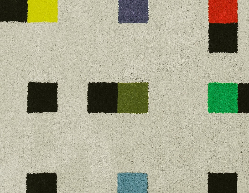 Max Bill / Acrylic Graphic Rug "colorful accents."