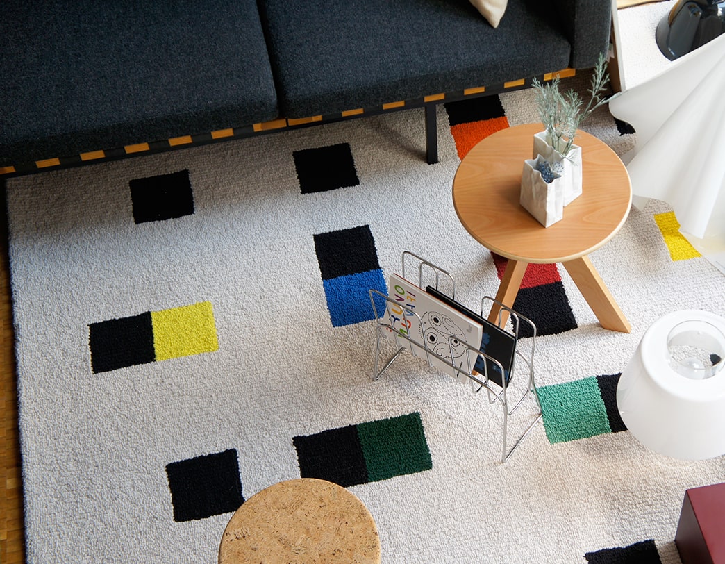 Max Bill Wool Rug / colorful accents