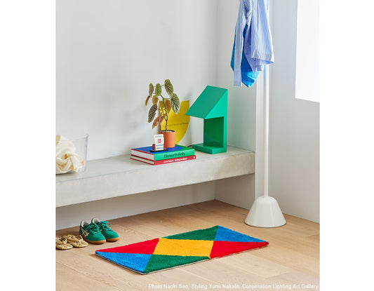 Max Bill / Acrylic Graphic Rug "rotating four colored double cores."