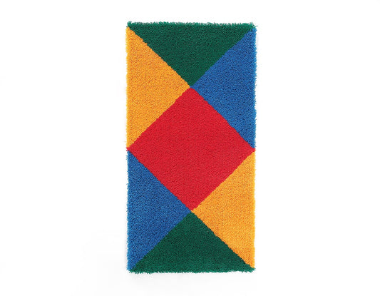 Max Bill / Acrylic Graphic Rug "rotating four colored double cores."