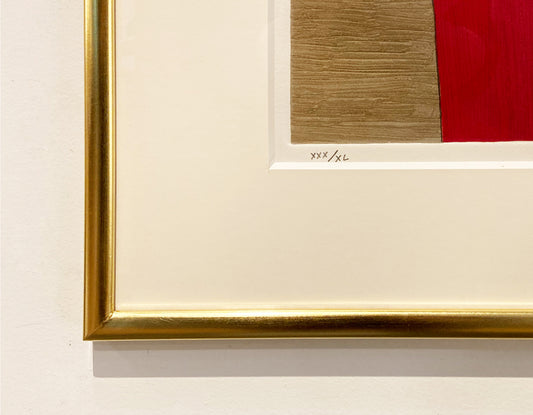 TETSUO MIZU / Lithograph "Beethoven" gold frame