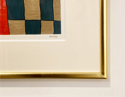 TETSUO MIZU / Lithograph "Beethoven" gold frame