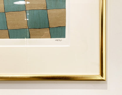 TETSUO MIZU / Lithograph "Chopin" gold frame
