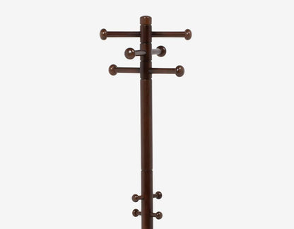 Compact beech wood clothes stand designed by Isamu Kenmochi