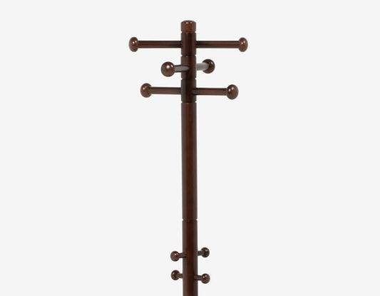 Compact beech wood clothes stand designed by Isamu Kenmochi