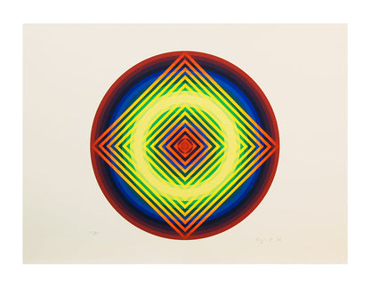 AY-O / Silk screen / Maru no naka no shikaku - Square in a Circle Ⅰ