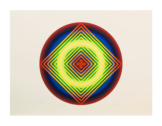 AY-O / Silk screen / Maru no naka no shikaku - Square in a Circle Ⅰ