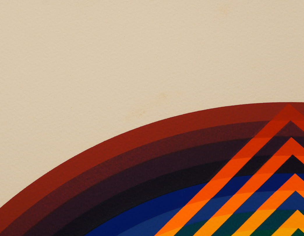 AY-O / Silk screen / Maru no naka no shikaku - Square in a Circle Ⅰ