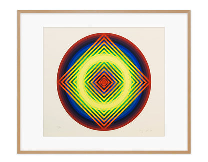 AY-O / Silk screen / Maru no naka no shikaku - Square in a Circle Ⅰ