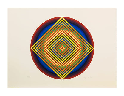 AY-O / Silk screen / Maru no naka no shikaku - Square in a Circle Ⅱ