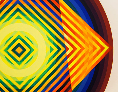 AY-O / Silk screen / Maru no naka no sanshikaku - Triangle and Square in a Circle