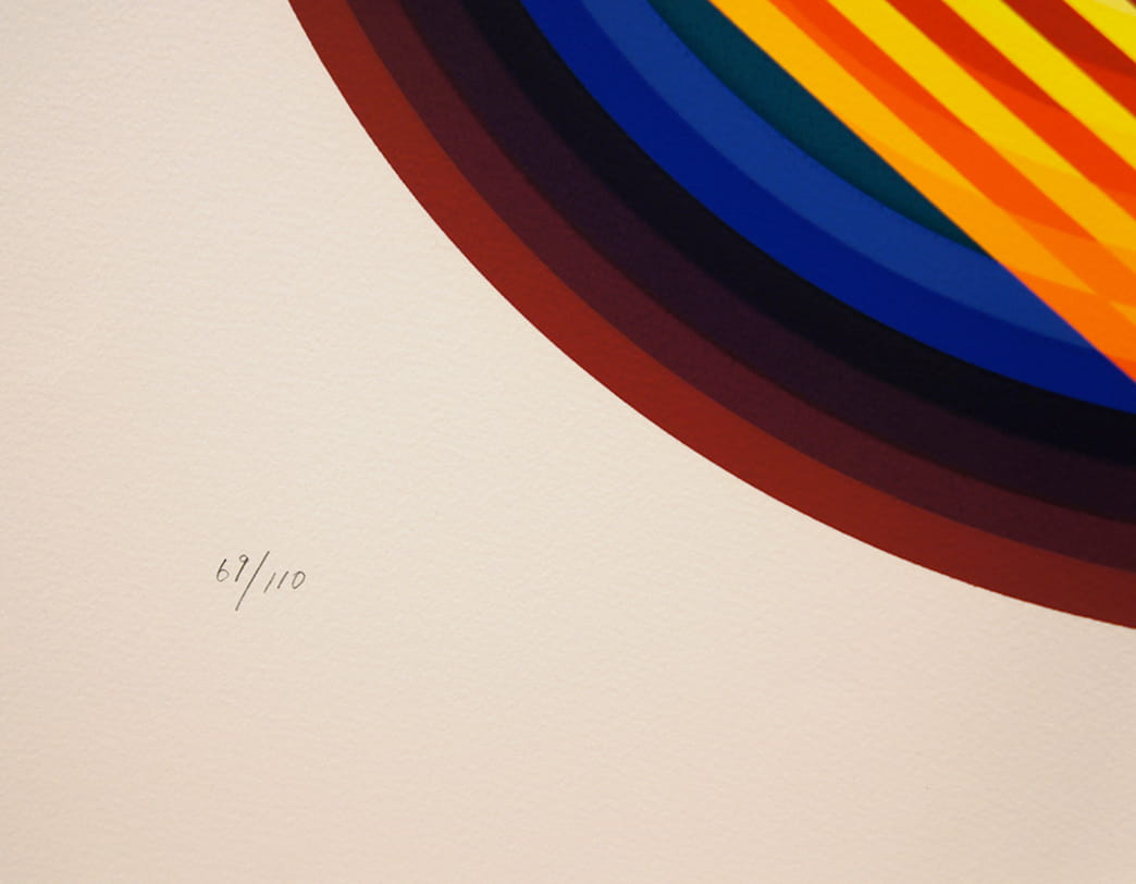 AY-O / Silk screen / Maru no naka no sanshikaku - Triangle and Square in a Circle