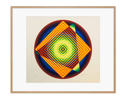 AY-O / Silk screen / Maru no naka no sanshikaku - Triangle and Square in a Circle