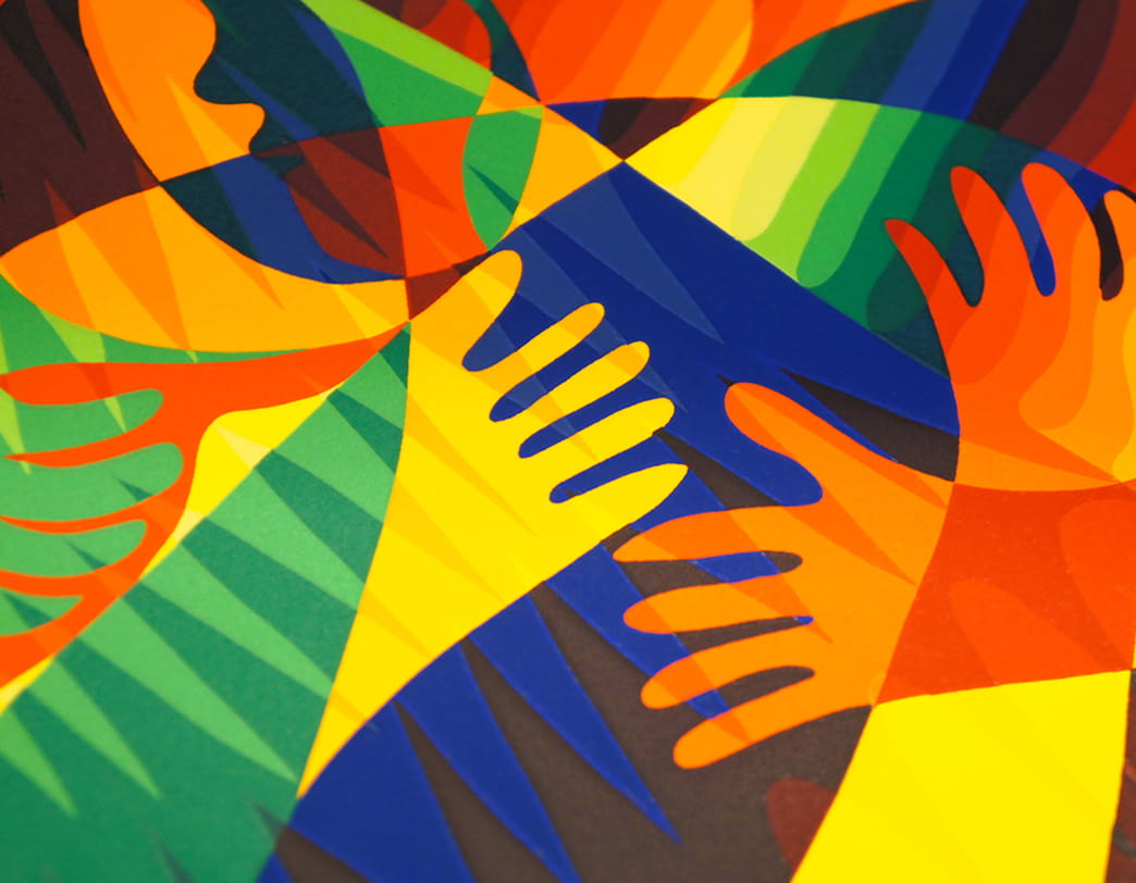 AY-O / Silk screen / A STROKE LOVE A