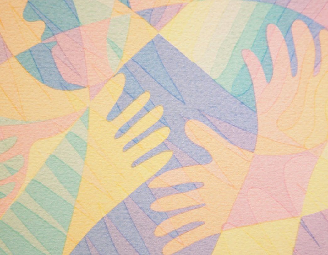 AY-O / Silk screen / A STROKE LOVE B