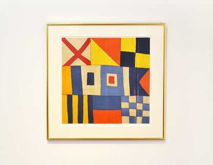 TETSUO MIZU / Lithograph "Volkswagen" gold frame