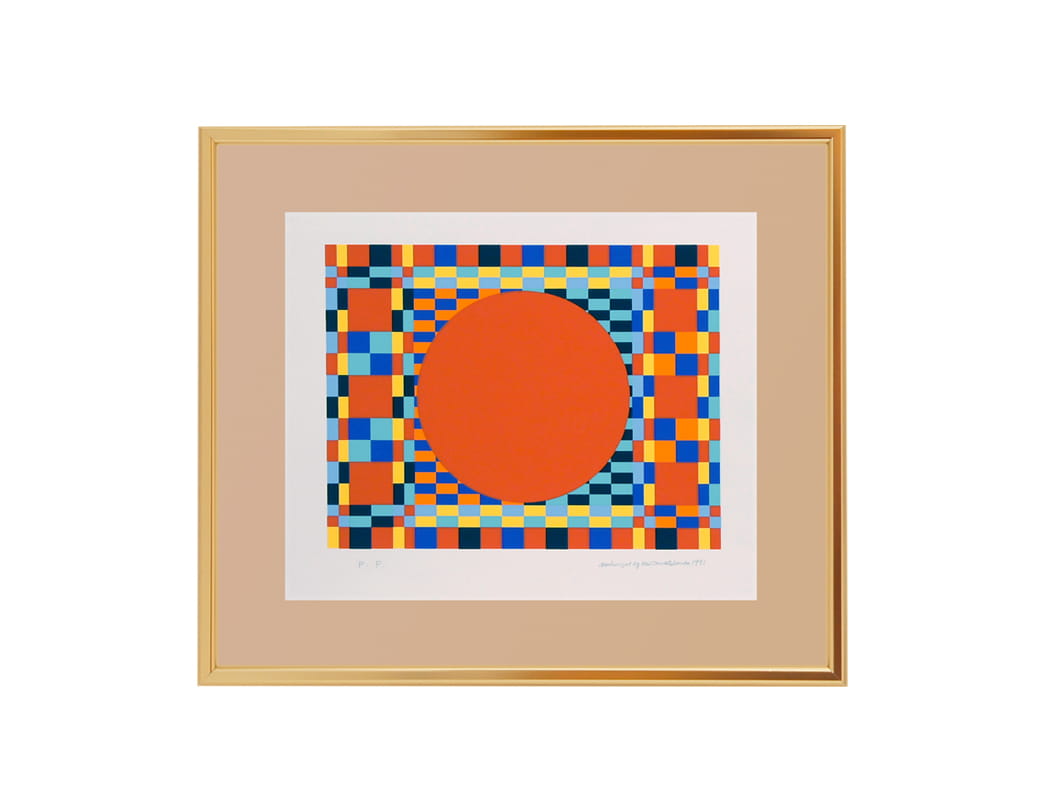 TOSHINOBU ONOSATO / Silk screen / A.S.-35 gold frame