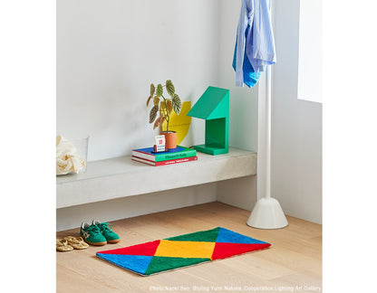 Max Bill / Acrylic Graphic Rug "rotating four colored double cores."