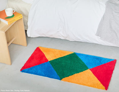 Max Bill / Acrylic Graphic Rug "rotating four colored double cores."