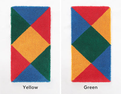 Max Bill / Acrylic Graphic Rug "rotating four colored double cores."