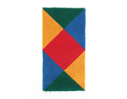 Max Bill / Acrylic Graphic Rug "rotating four colored double cores."