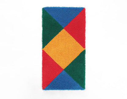 Max Bill / Acrylic Graphic Rug "rotating four colored double cores."