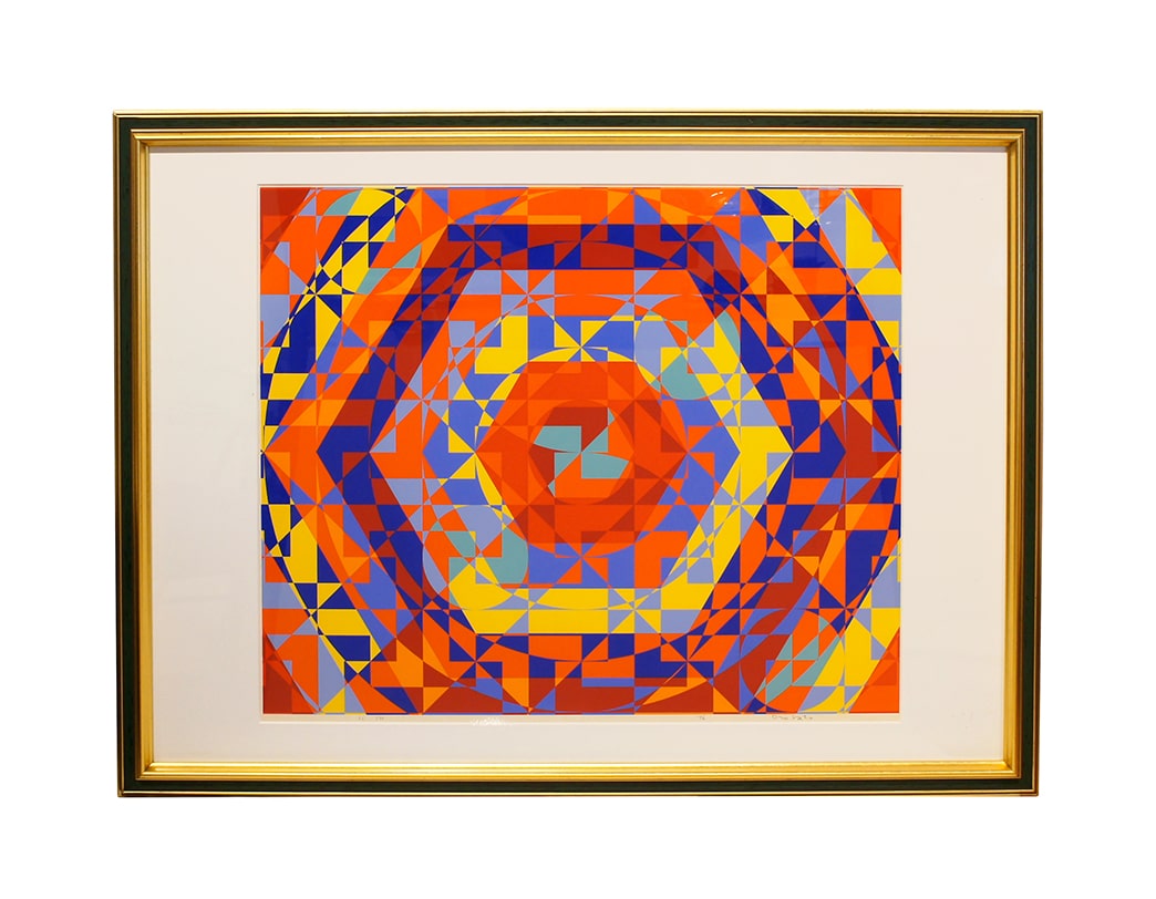 TOSHINOBU ONOSATO / Silk screen / Silk-81 gold frame